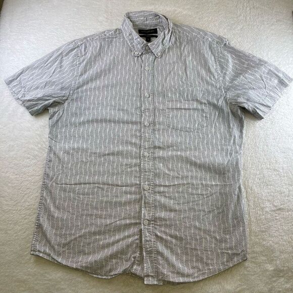Banana Republic Men’s Patterned White button down shirt Medium Size M - Picture 1 of 10